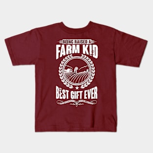 Raised as a farmkid (white) Kids T-Shirt